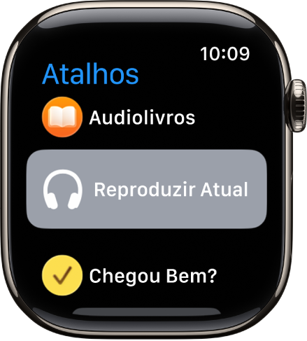 App Atalhos mostrando três atalhos: Timer de Pausa, Bússola e Gravar Sessão de Retraçar.