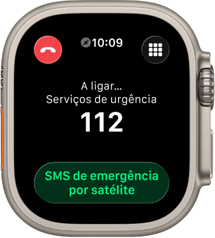 Um ecrã a mostrar “Sem ligação” após uma tentativa de contactar os serviços de urgência. O botão “Texto de emergência” está na parte inferior.