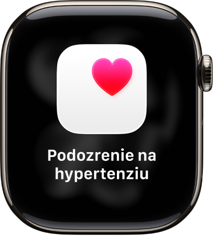 Upozornenie srdcovej frekvencie indikujúce možnú hypertenziu.