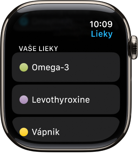 Apka Lieky so zoznamom všetkých liekov.