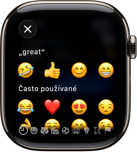 Na obrazovke s textovým poľom sa zobrazuje emoji.