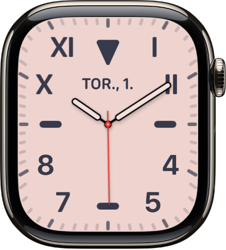 Številčnica Kalifornija prikazuje kombinacijo rimskih in arabskih številk. Prikazuje datum in komplikacijo Lunina mena.