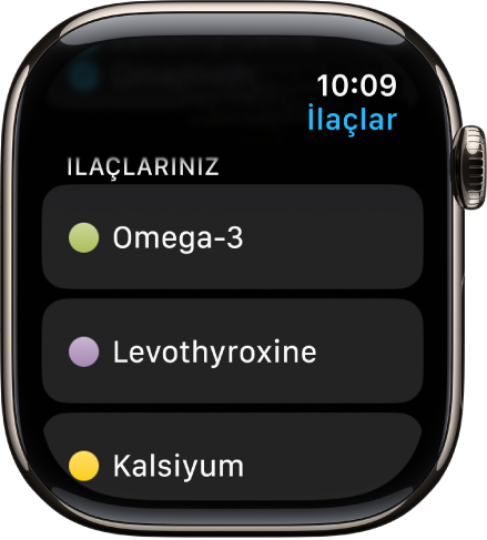 İlaçlar uygulaması tüm ilaçların listesini gösteriyor.