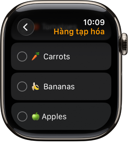 Ứng dụng Lời nhắc đang hiển thị hai lời nhắc. Các lời nhắc ở gần đầu màn hình và nút Thêm lời nhắc ở bên dưới.