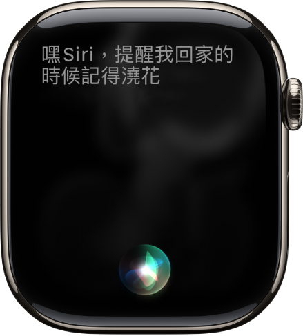 Siri 畫面顯示設定提醒事項的要求。