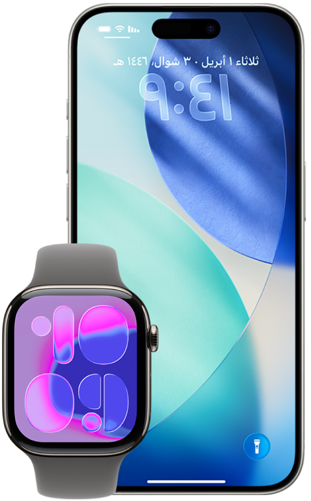 Apple Watch و iPhone.