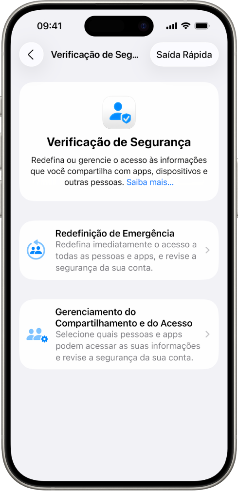 iPhone mostrando a tela de Verificação de Segurança.