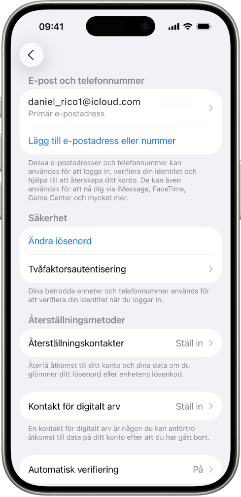 En iPhone-skärm som visar hur tvåfaktorsautentisering stängs av.