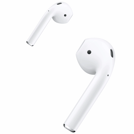 Prikazane so slušalke AirPods. Eno od slušalk AirPods dvakrat tapnete.