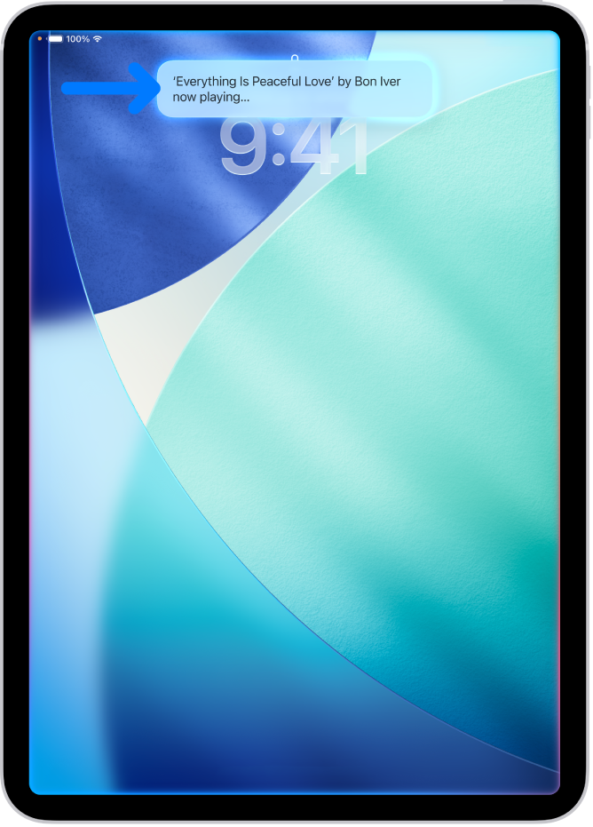 בחלקו העליון של מסך ה-iPad מופיעה תגובה מ-Siri.
