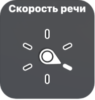 Ротор, указывающий на параметр «Скорость речи».