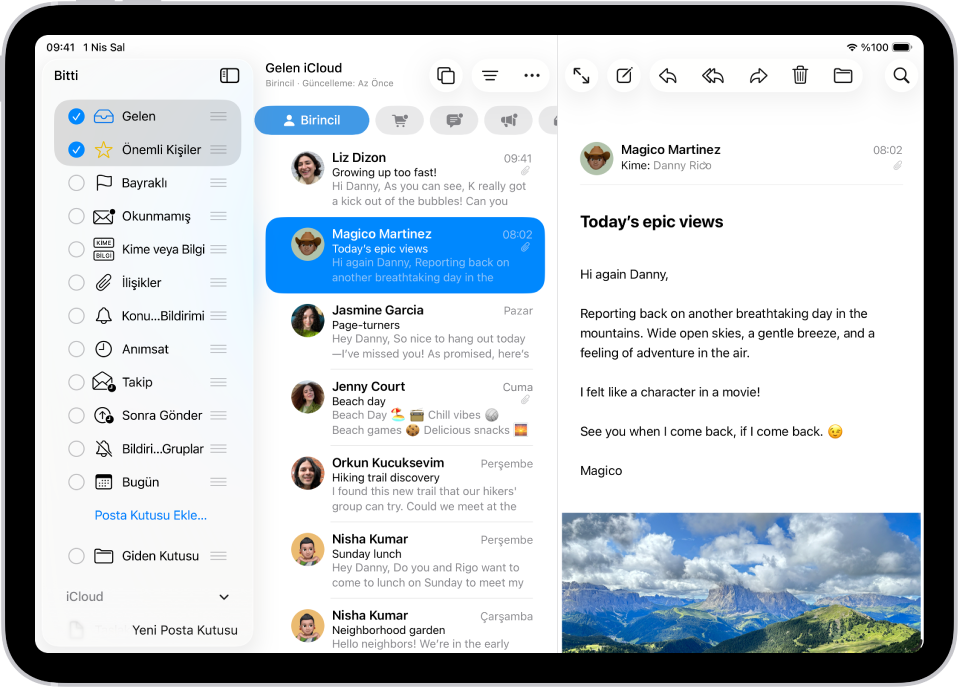 Posta Kutuları düzenleme ekranı. İsteğe bağlı posta kutuları yukarıdan aşağıya, her bir seçeneğin solunda bir onay kutusu ile listeleniyor. Ekranın sağ alt köşesinde Yeni Posta Kutusu etiketli bir düğme var.