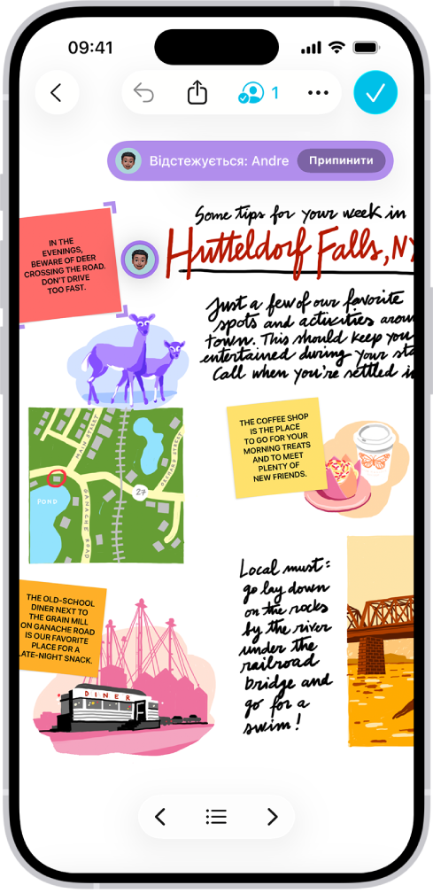 Хтось відстежує дошку Freeform іншого користувача.