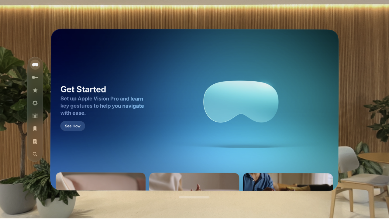The Tips app, showing the Get Started collection with three tips visible at the bottom of the window.
