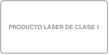 Etiqueta que indica que se trata de un producto láser de Clase 1.
