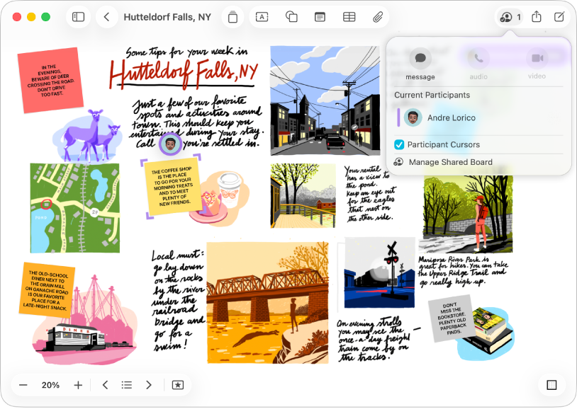 L’app Freeform ouverte sur un Mac.