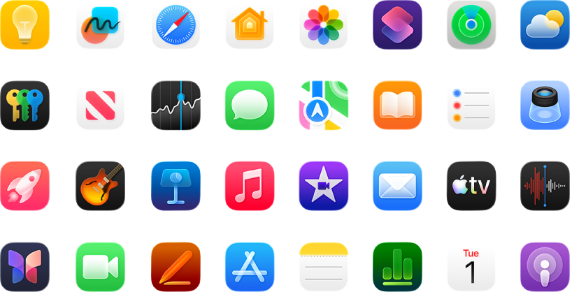 macOSに付属しているアプリのアイコン。