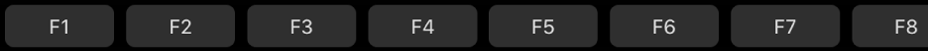 Kekunci fungsi dalam Touch Bar.