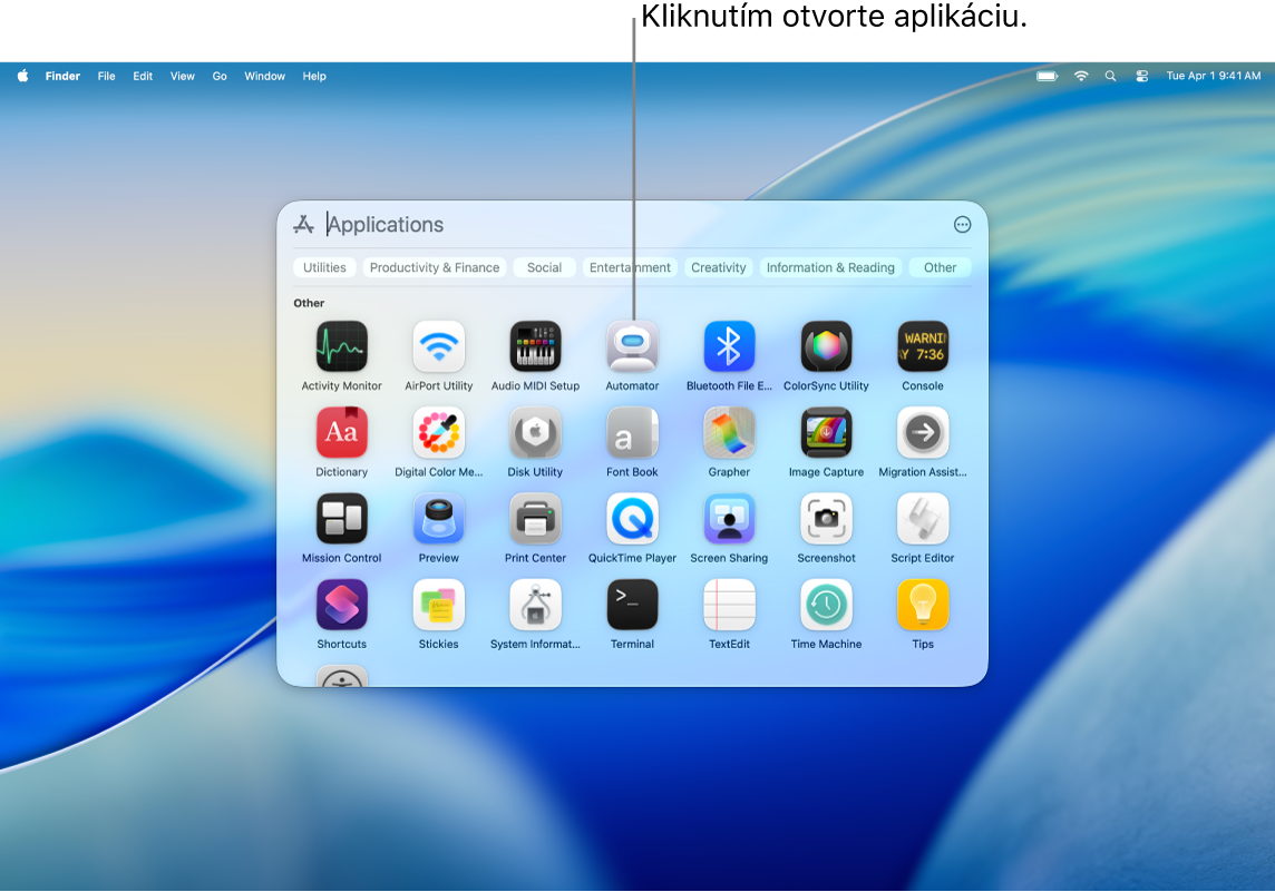 Okno prezerania apky v Spotlighte.