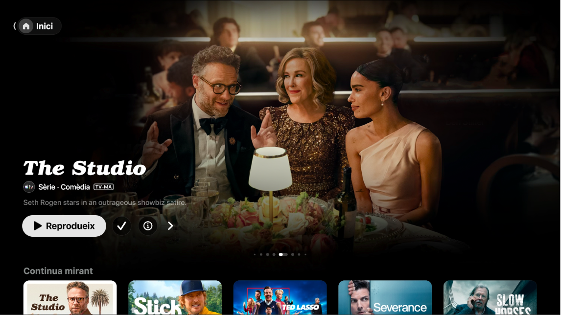 Pantalla en la qual es mostra “Inici”