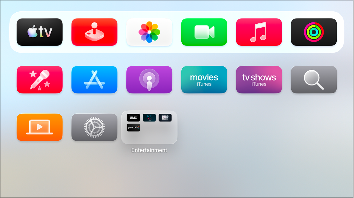Home Screen-kuva heledas režiimis
