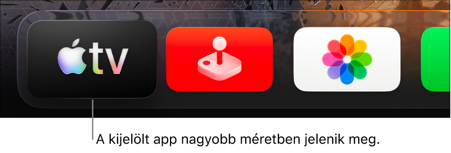 Kijelölt app a Kezdőlapon