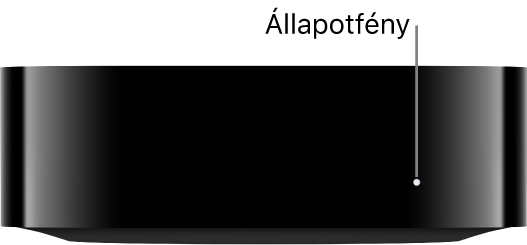 Az Apple TV az állapotjelző fénnyel