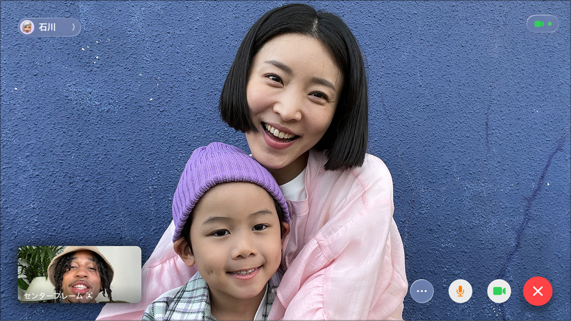 Apple TV画面のFaceTimeアプリ
