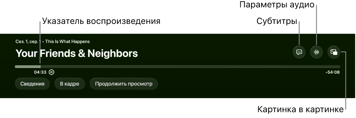 Элементы управления воспроизведением