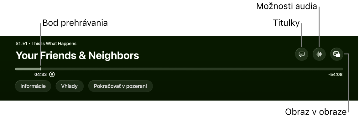 Ovládacie prvky prehrávania