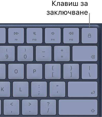 Клавишът за заключване на клавиатура на MacBook Neo.