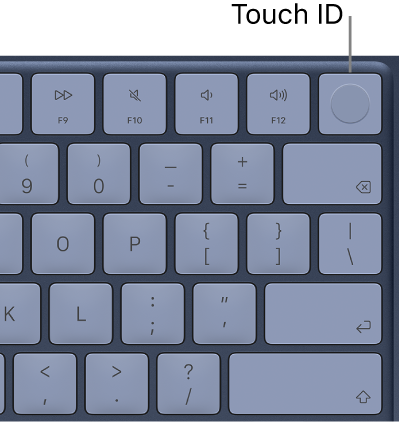 Touch ID on a MacBook Neo keyboard.