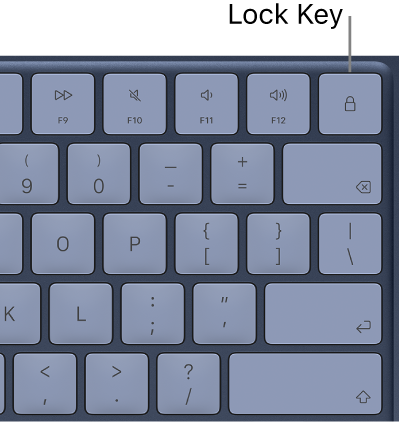 The Lock Key on a MacBook Neo keyboard.