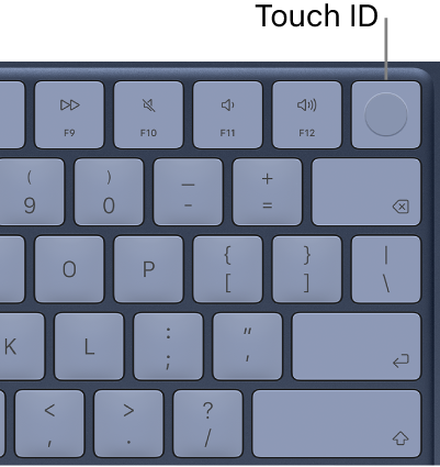 MacBook Neo klavyesinde Touch ID.