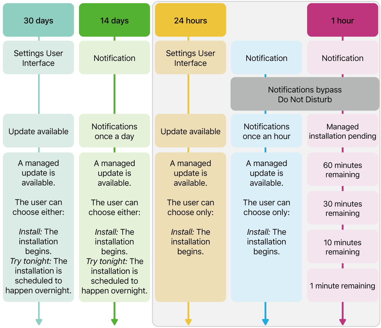 Software update availability information.
