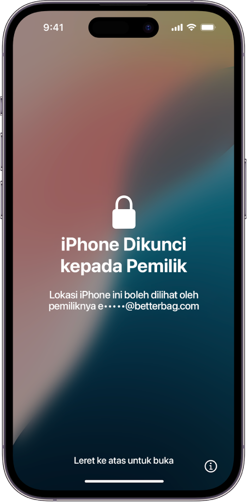 Kunci Pengaktifan pada iPhone yang dikunci oleh pemilik.