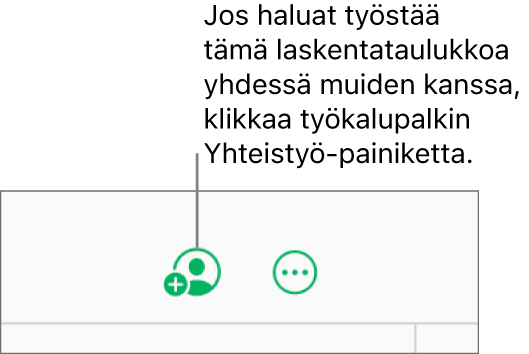Tämä on Työkalupalkin Yhteistyö-painike.