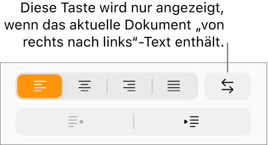 Die Taste „Textrichtung“ in der Seitenleiste „Format“.
