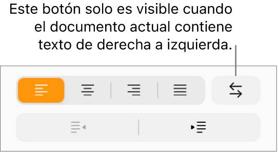 El botón “Dirección del texto” en la barra lateral Formato.