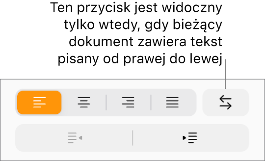 Przycisk Kierunek tekstu na pasku bocznym Format.