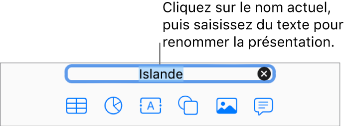 Le nom de la présentation, Présentation, est sélectionné en haut de la présentation.