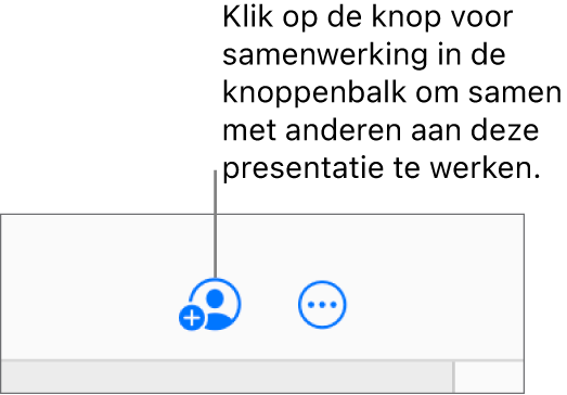 De knop 'Samenwerking' in de knoppenbalk.