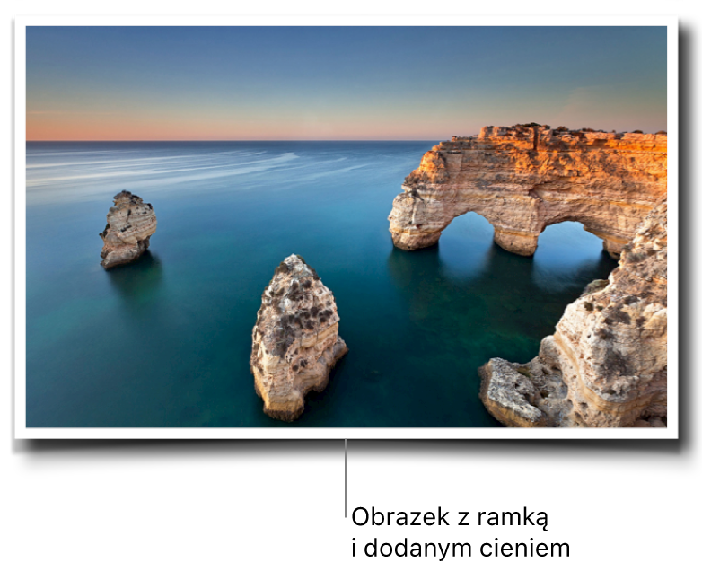 Obrazek z dodanym obramowaniem ramki obrazka i cieniem.