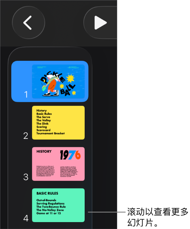 幻灯片导航器。