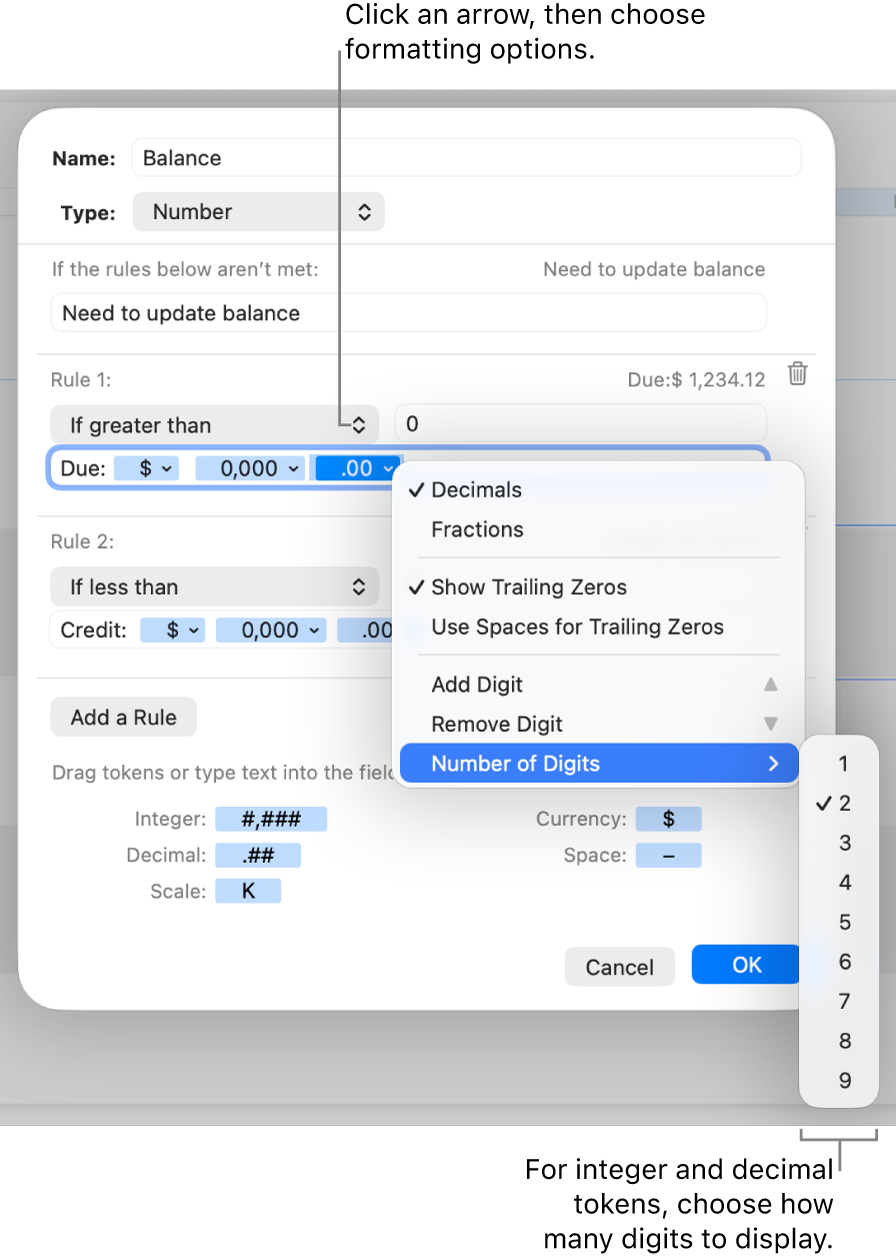 The custom cell format window with controls for creating a custom number format.