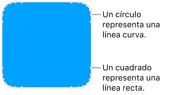 Una figura con puntos editables.