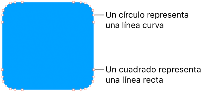 Una figura con puntos editables.