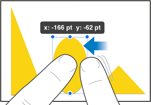 Bir parmak nesneyi tutarken, diğer parmak nesneye doğru kaydırılır.