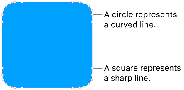 A shape with editable points.