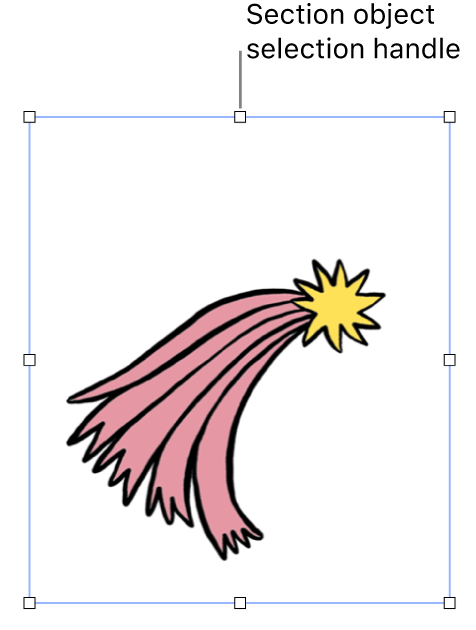 An object with selection handles.